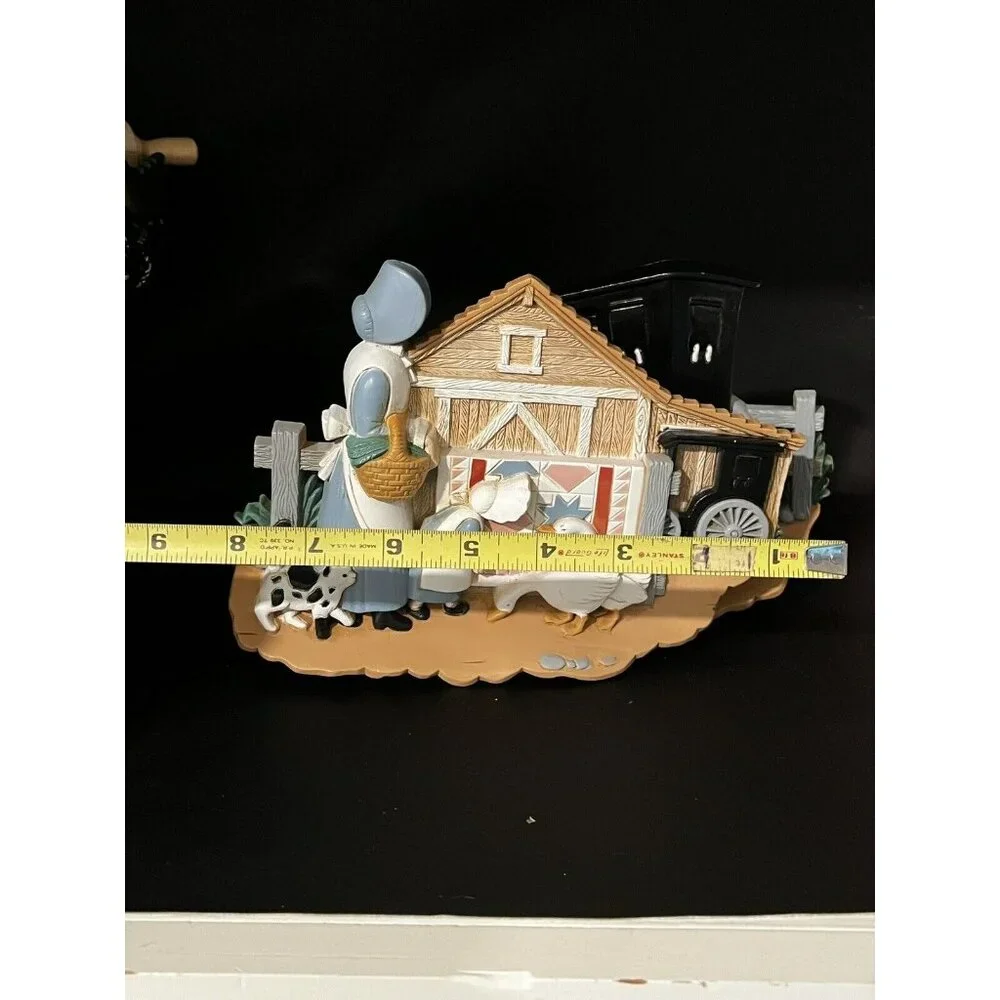 Vintage Burwood Products Wall Hanging Plaques Decor‎ Amish Set Of 2